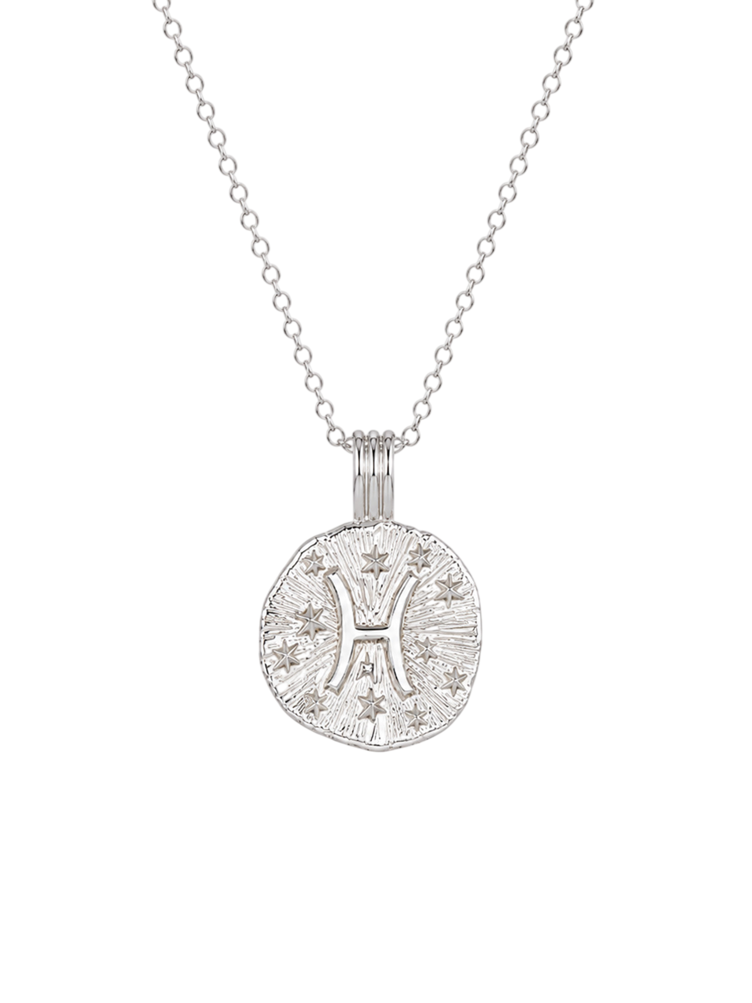 Sun in pisces necklace - sterling silver